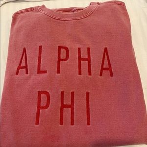 Red Alpha Phi Crew Neck Sweatshirt